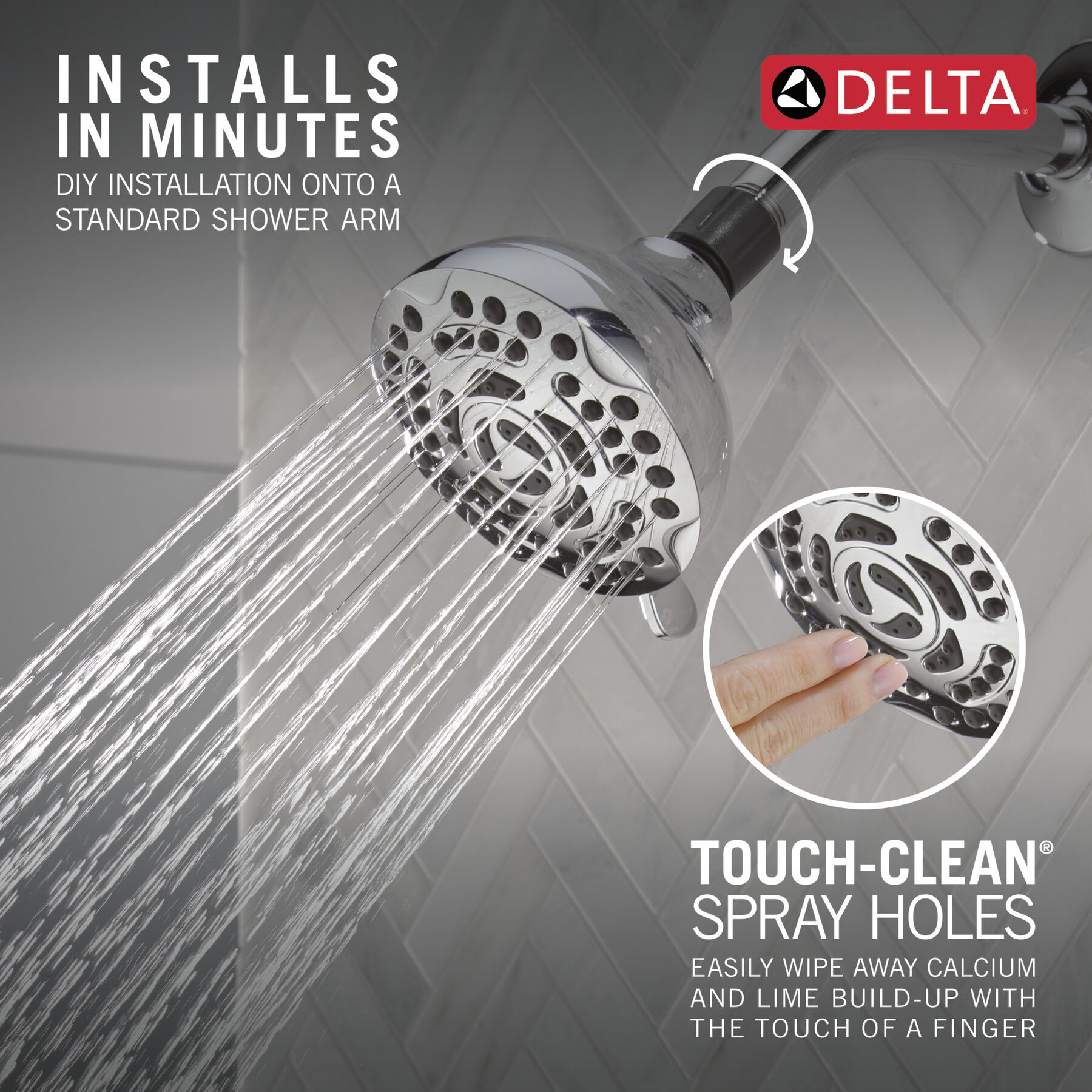 9-Setting Shower Head in Chrome - 1.75 GPM, image 3