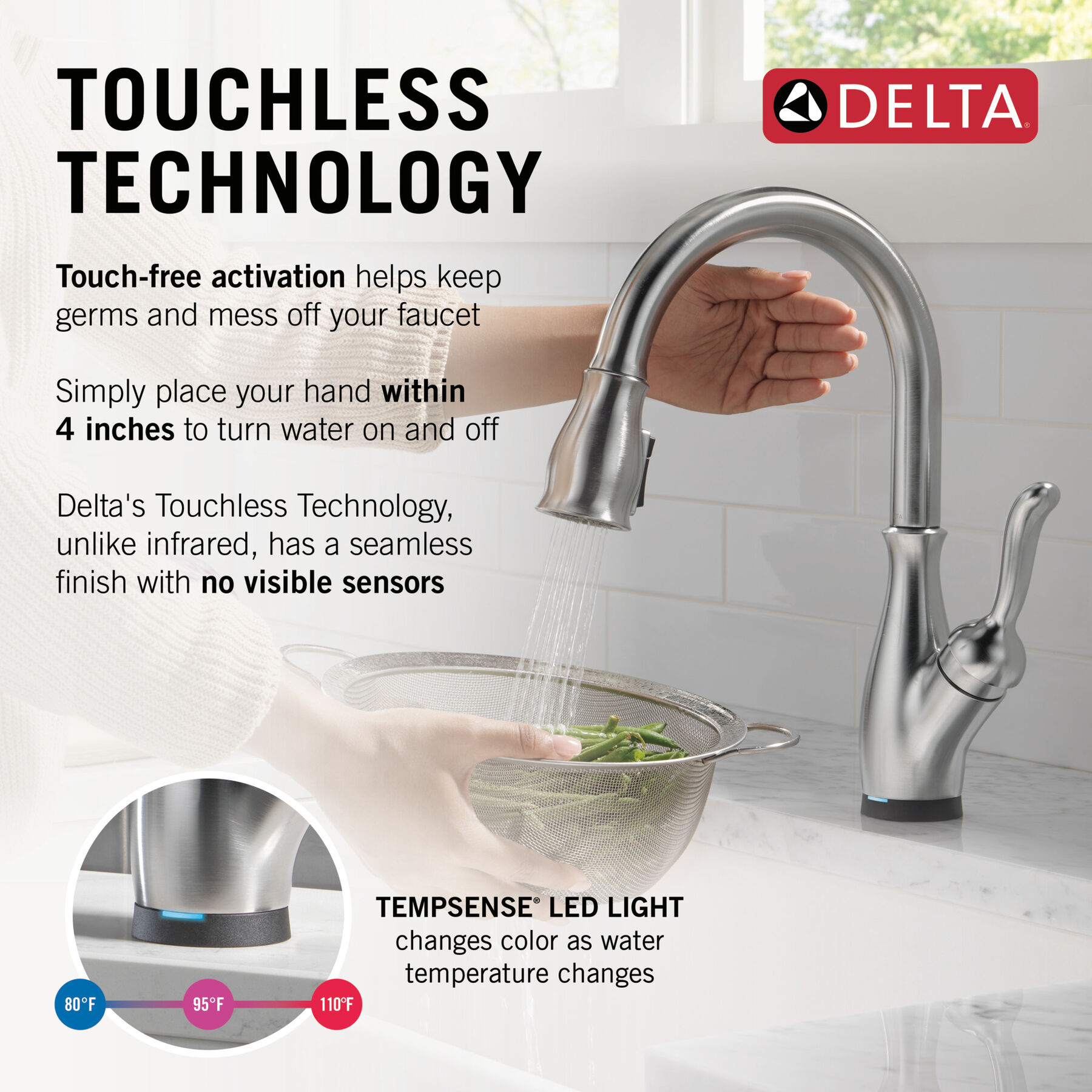 VoiceIQ® Kitchen Faucet with Touch<sub>2</sub>O® Technology with Touchless Technology, image 12