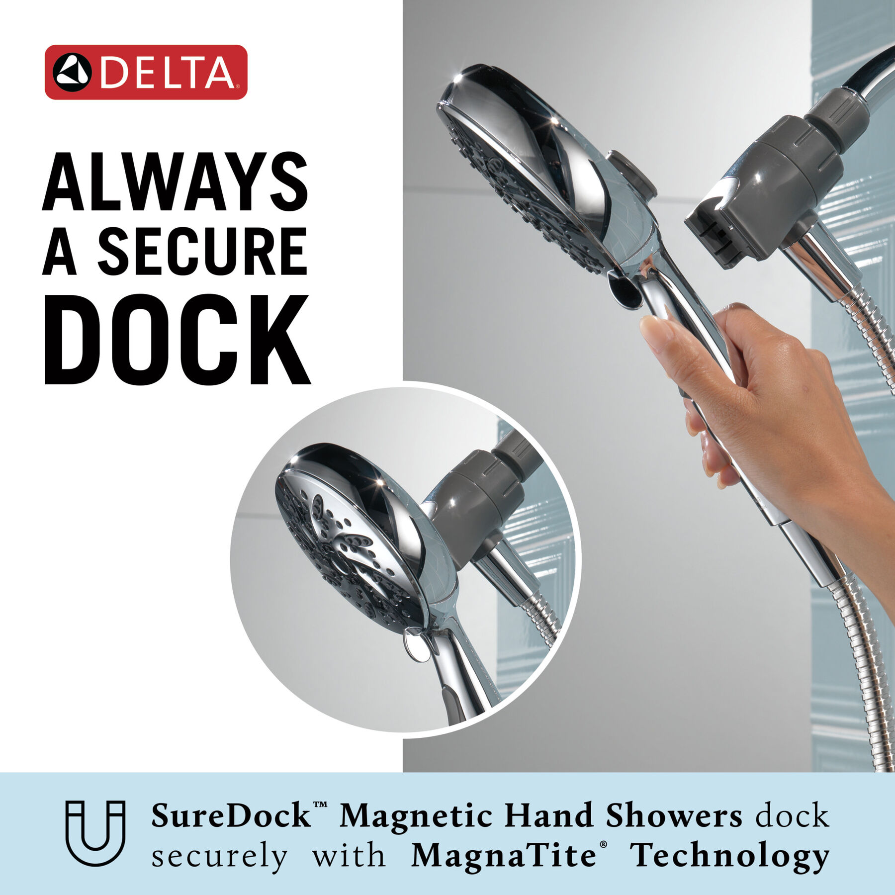 6-Setting SureDock® Magnetic Hand Shower, image 8