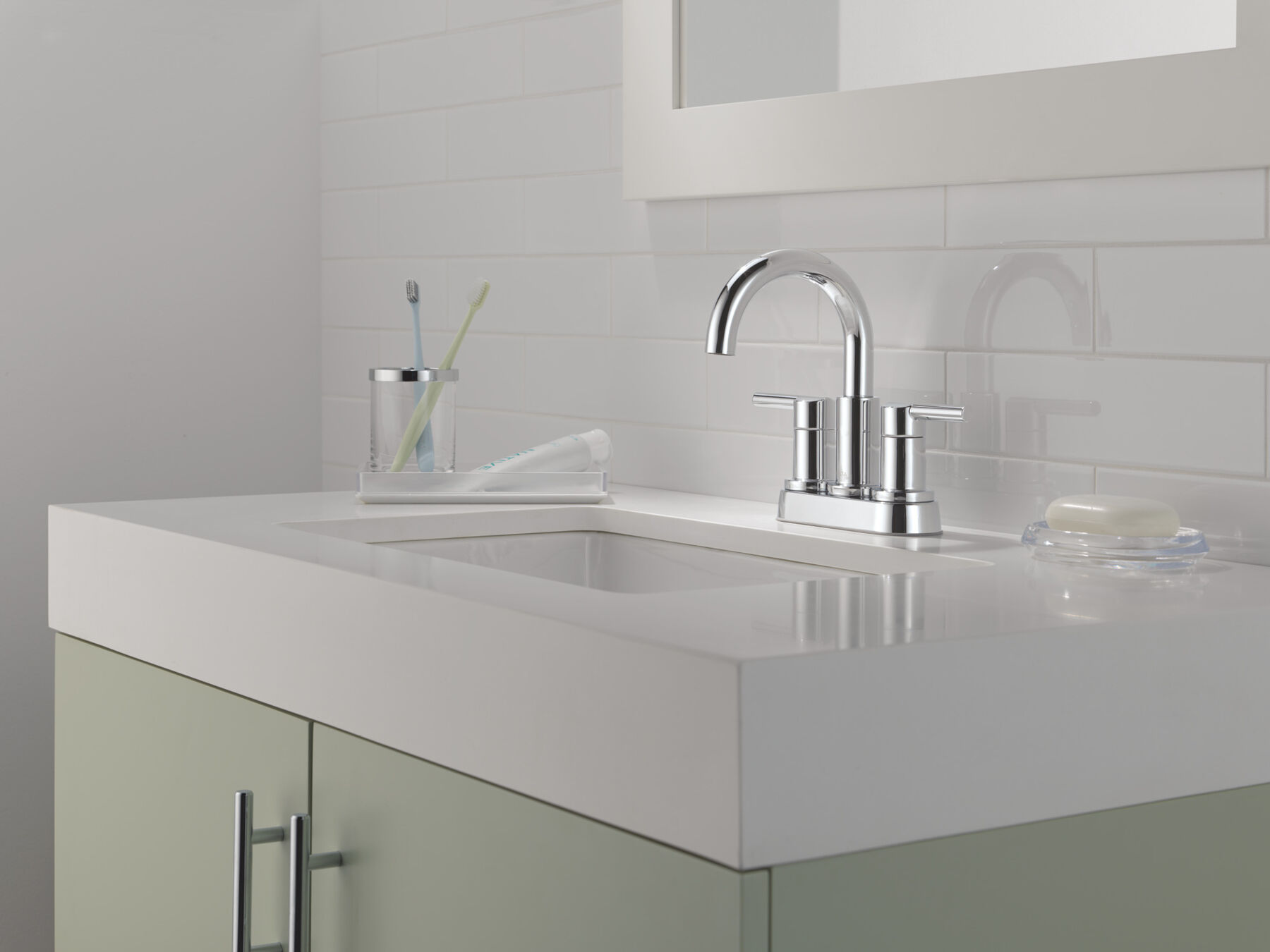Llave para baño de combinación con dos manijas, imagen 3