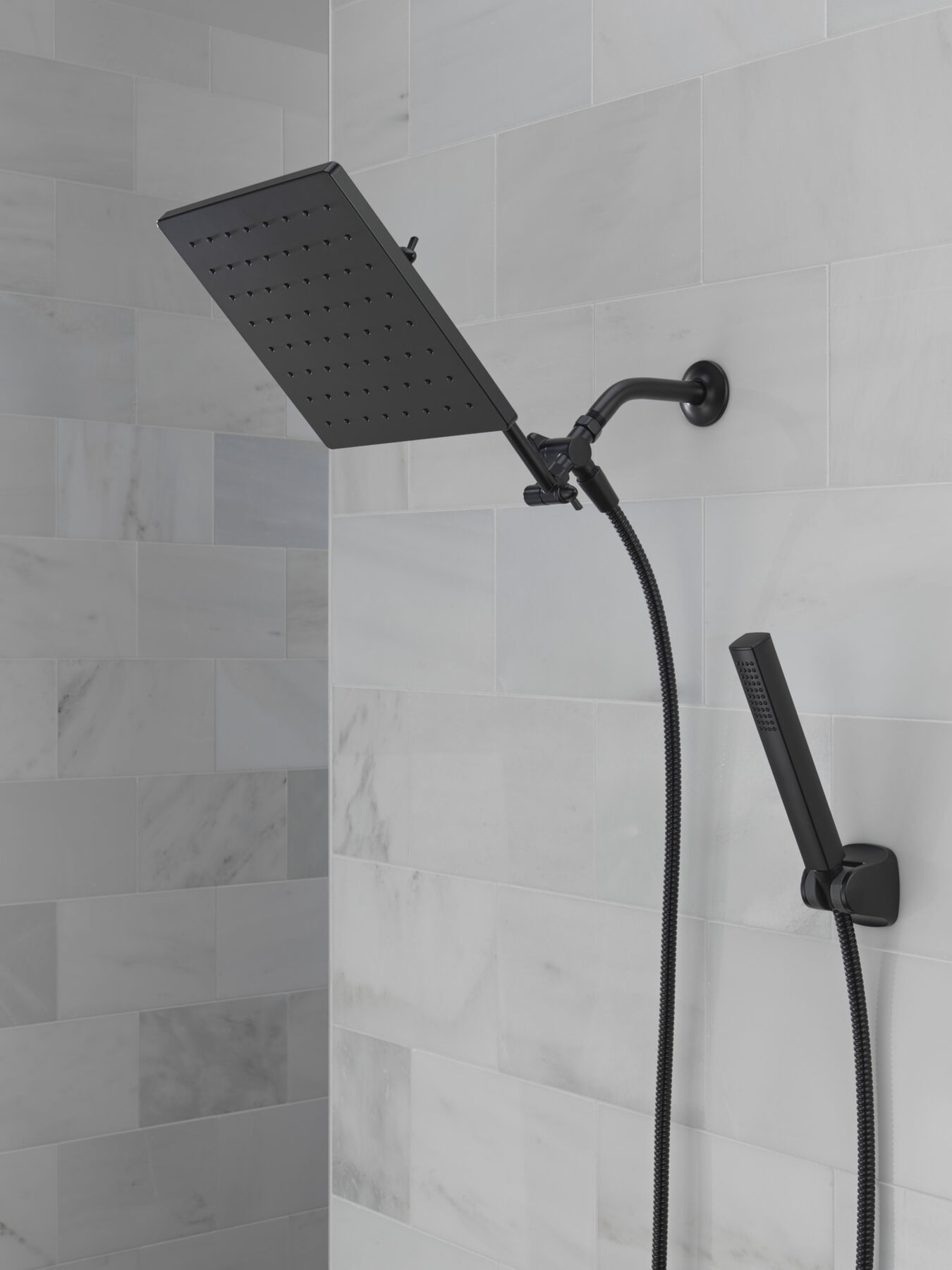 10 inch Raincan Shower Head & Hand Held Combo with Adjustable Extension Arm, image 1
