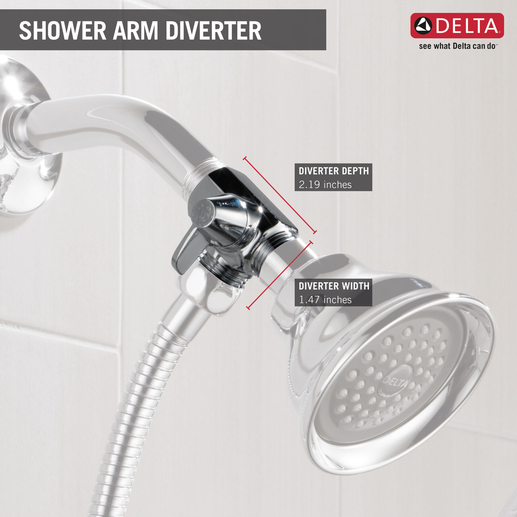 Desviador de brazo de ducha para ducha manual, imagen 1