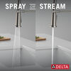 Llave monomando deslizable para cocina con salida con resorte