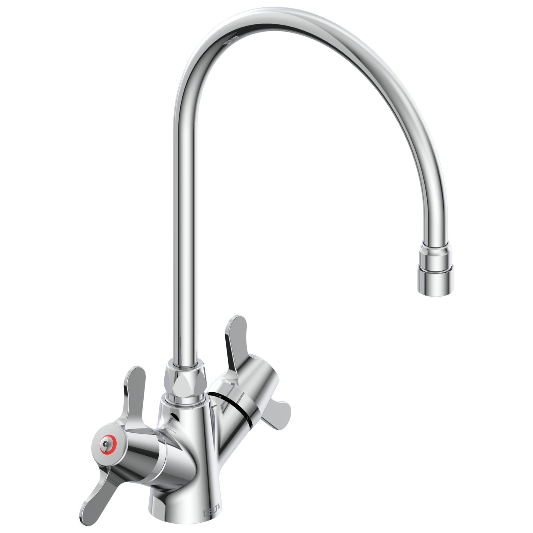 Llave de dos manijas y un solo vástago para mezcla de agua