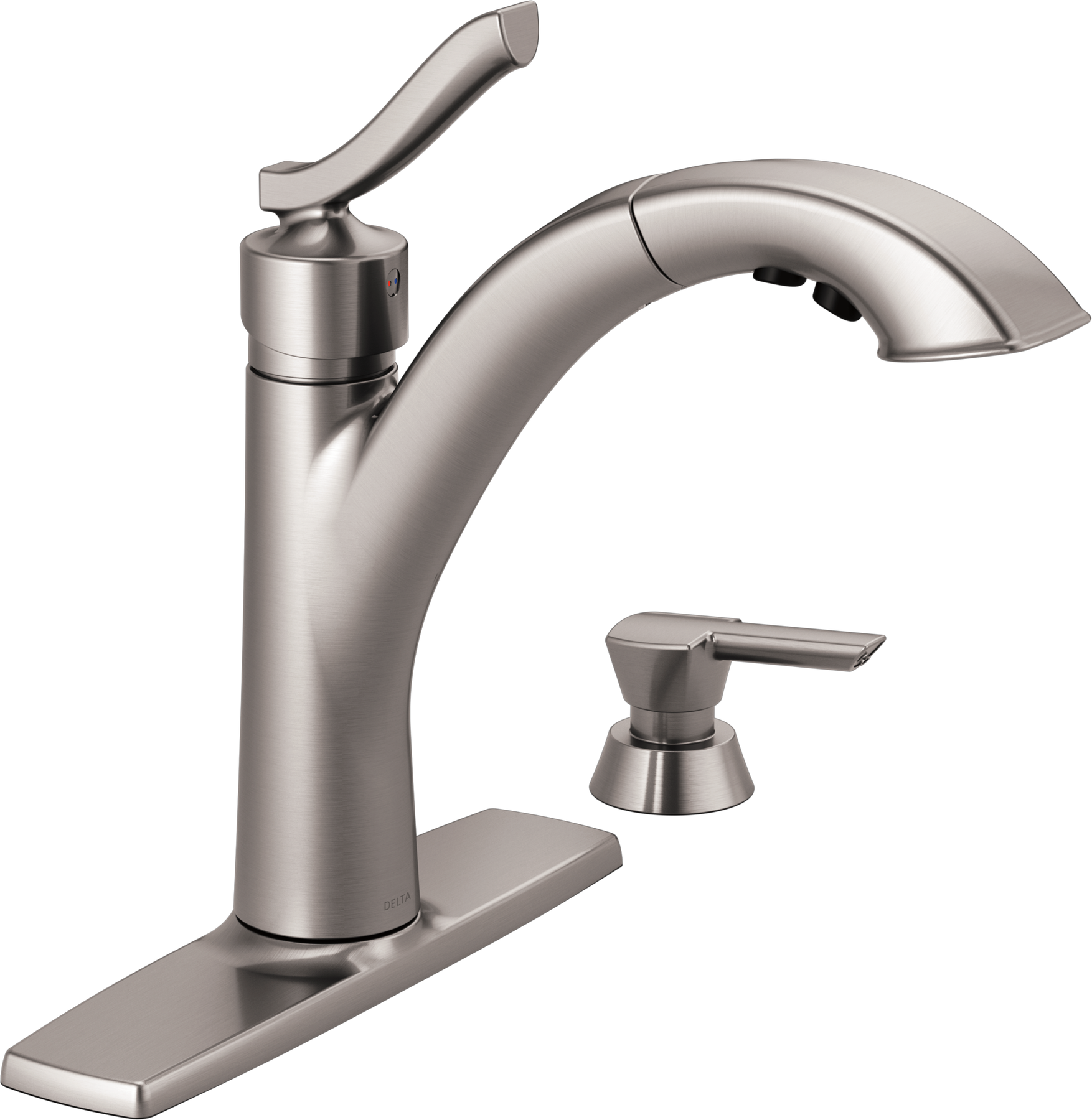 Llave para cocina monomando desplegable con dispensador de jabón, imagen 1
