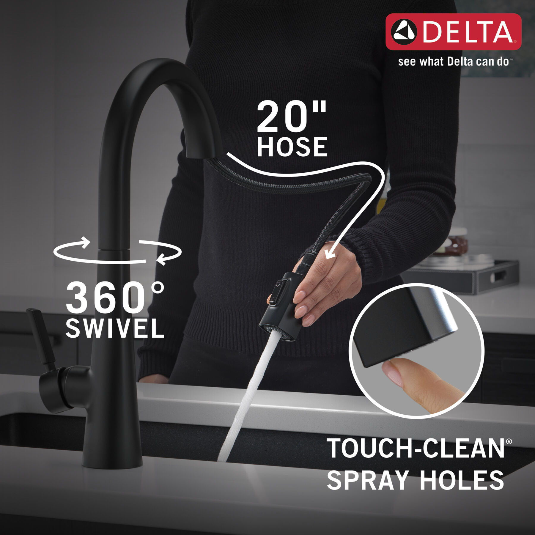 Llave para cocina monomando extensible, imagen 4
