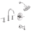 Widespread Lavatory Faucet with Tub Shower Trim Bundle - 14 Series