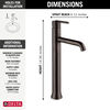 Llave para baño tipo vasija 1L sin desagüe (producto recertificado)