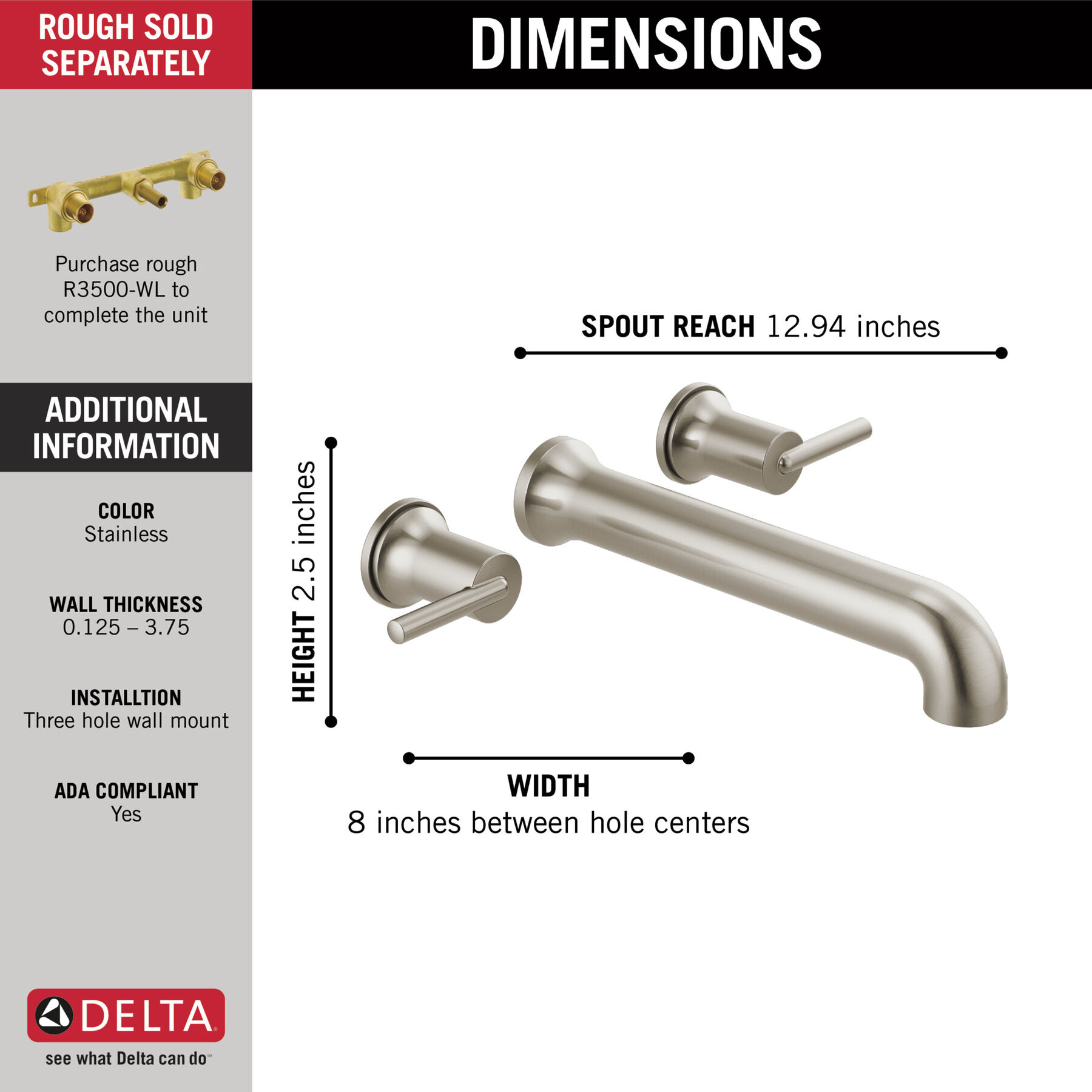 Llave de llenado para bañera de montaje en pared (producto recertificado), imagen 2