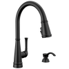 Single Handle Kitchen Pull-Down Faucet w/ Soap Dispenser