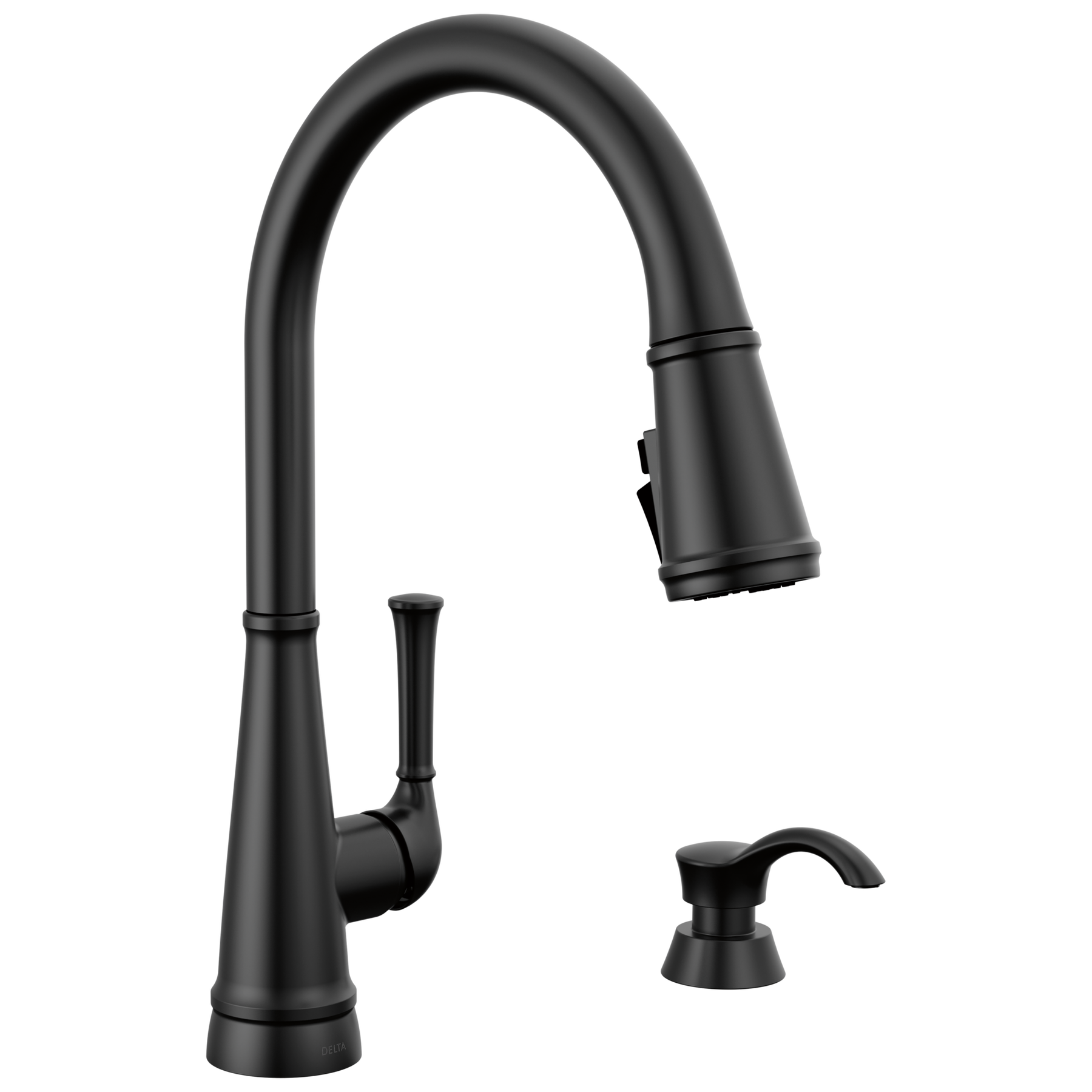 Single Handle Kitchen Pull-Down Faucet w/ Soap Dispenser