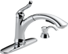 Llave extensible para cocina de una manija con dispensador de jabón