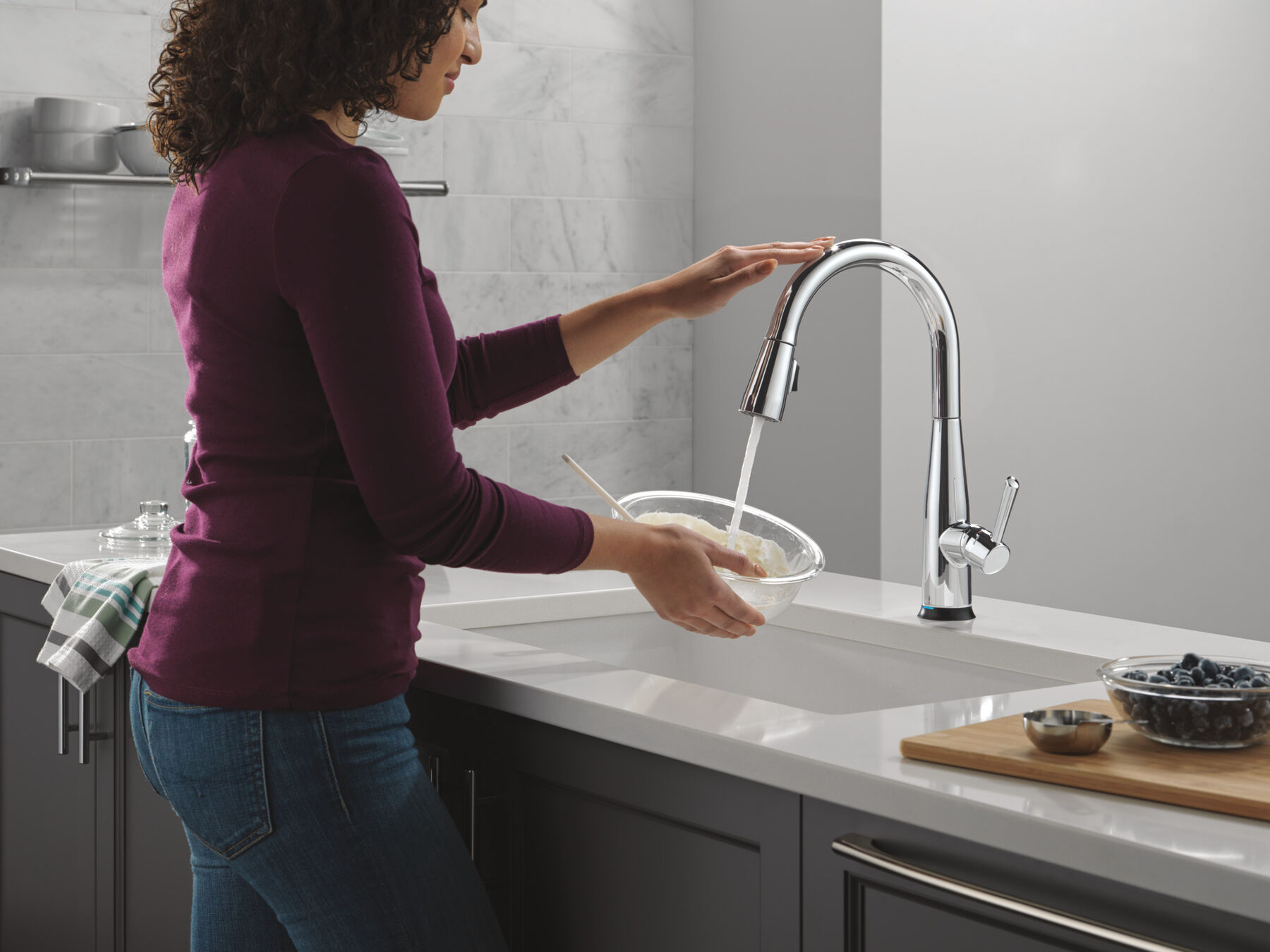 VoiceIQ® Single Handle Pull-Down Faucet with Touch<sub>2</sub>O® Technology, image 7