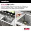 30” Workstation Kitchen Sink Undermount 16 Gauge Stainless Steel Single Bowl with WorkFlow™ Ledge and Accessories