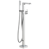 Llave de llenado para bañera de montaje en piso con ducha manual (producto recertificado)