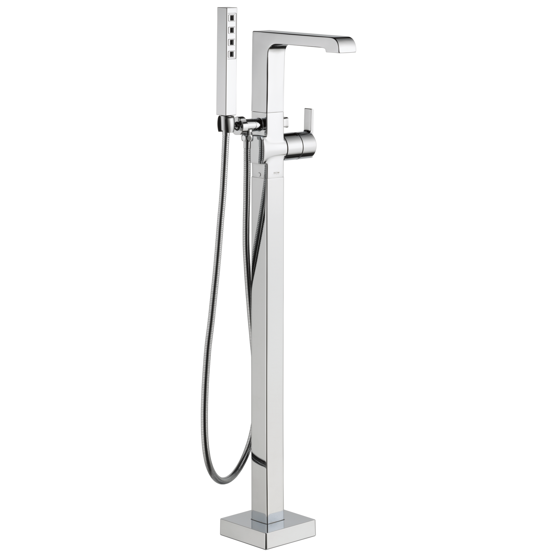 Llave de llenado para bañera de montaje en piso con ducha manual (producto recertificado)