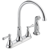Llave para cocina de dos manijas con rociador