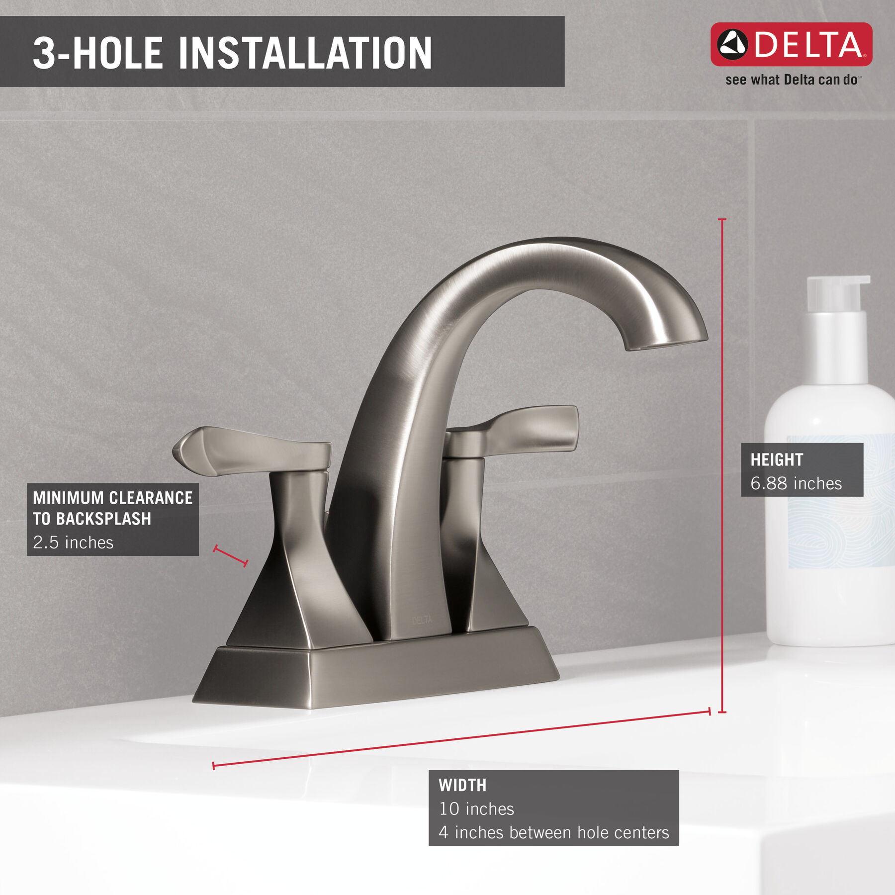 Llave para baño de combinación con dos manijas, imagen 11