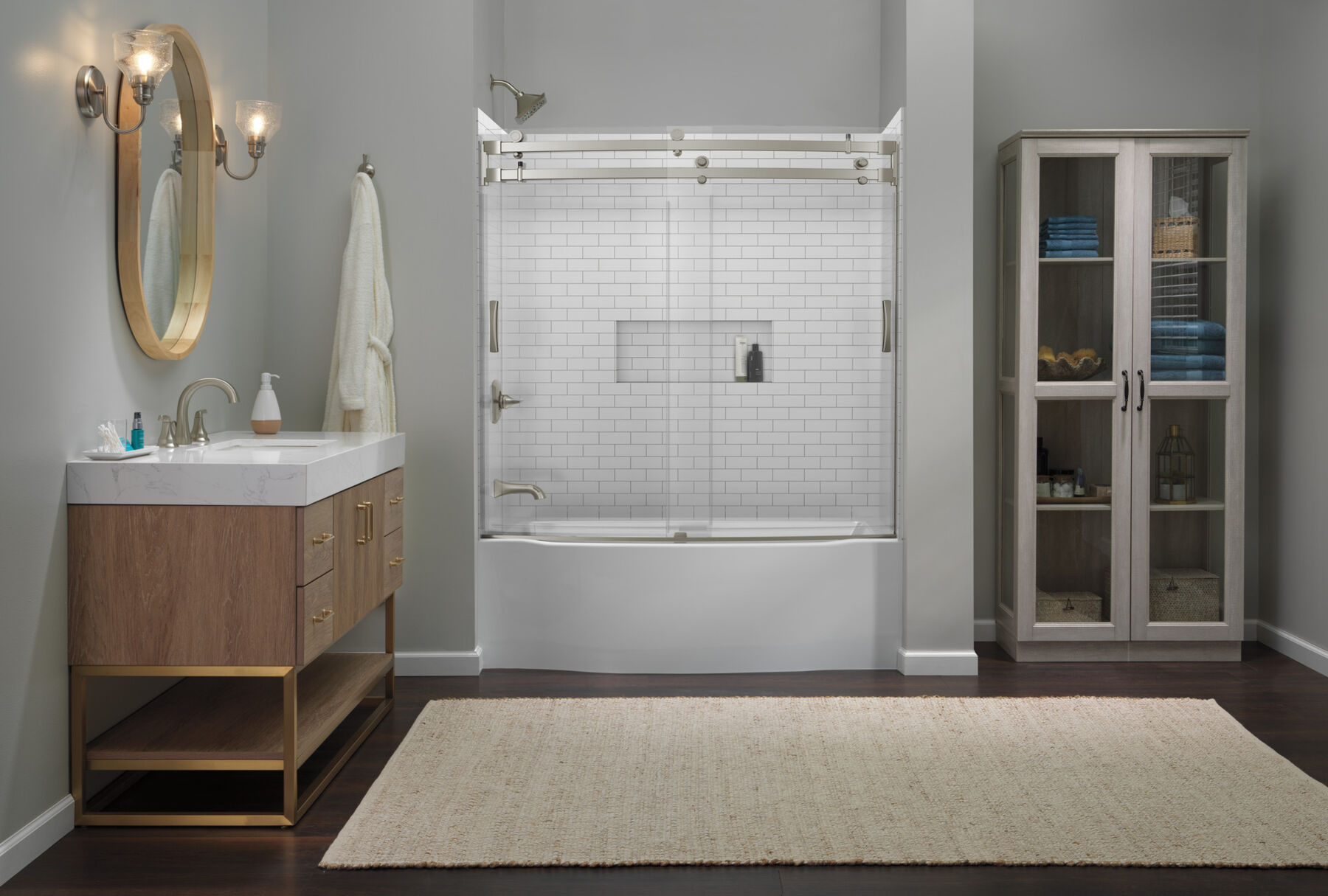 60x32 Alcove Bathtub with Door Bundle - Left Drain Curve, image 2