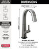 Llave deslizable monomando para barra/encimera con tecnología Touch<sub>2</sub>O