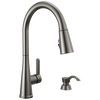 Llave para cocina monomando extensible con dispensador de jabón y tecnología ShieldSpray®