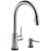 Touch2O with Touchless and VoiceIQ® Technology Single Handle Pull-Down Kitchen Faucet with Soap Dispenser