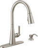 Llave para cocina monomando extensible con dispensador de jabón y tecnología ShieldSpray