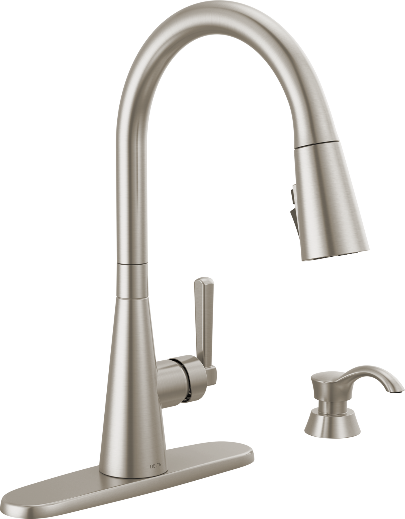 Llave para cocina monomando extensible con dispensador de jabón y tecnología ShieldSpray, imagen 1