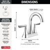 Llave para baño de combinación de dos manijas