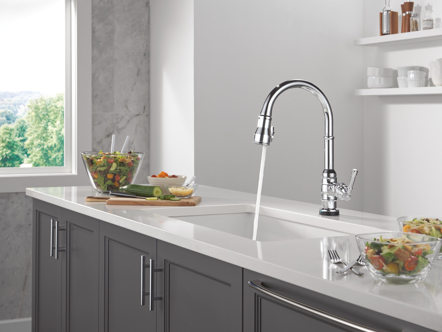 Touch<sub>2</sub>O® Technology Kitchen Faucet with Touchless Technology, image 8