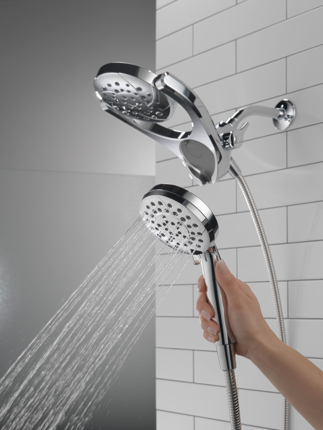 Cabezal de ducha dos en uno de 4 ajustes HydroRain®, imagen 5