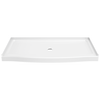 60 x 32" Curved Alcove Shower Base with Center Drain