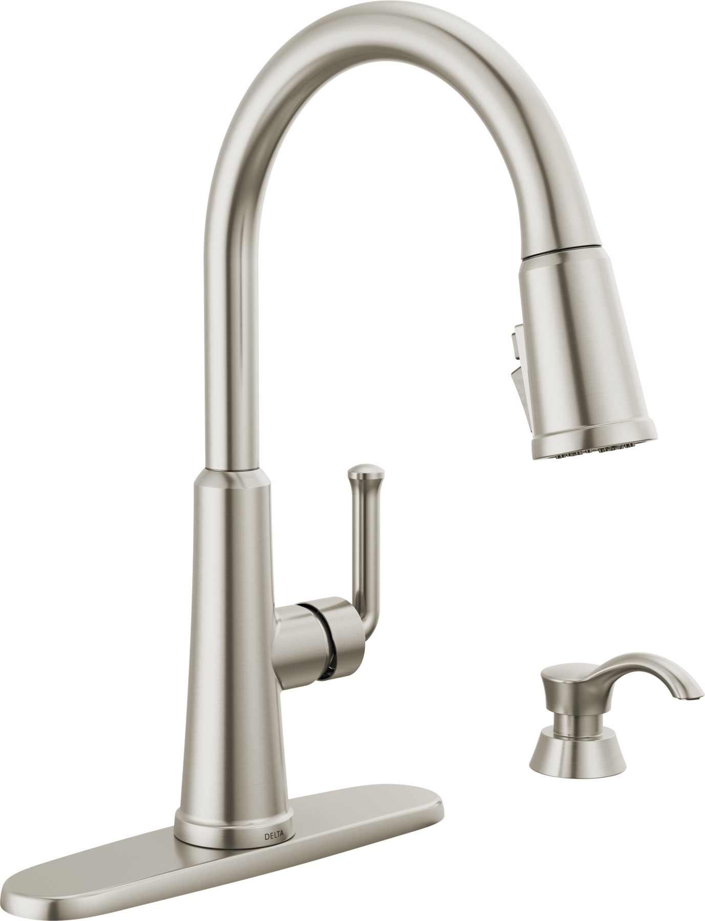 Llave para cocina monomando extensible con dispensador de jabón y tecnología ShieldSpray®, imagen 1