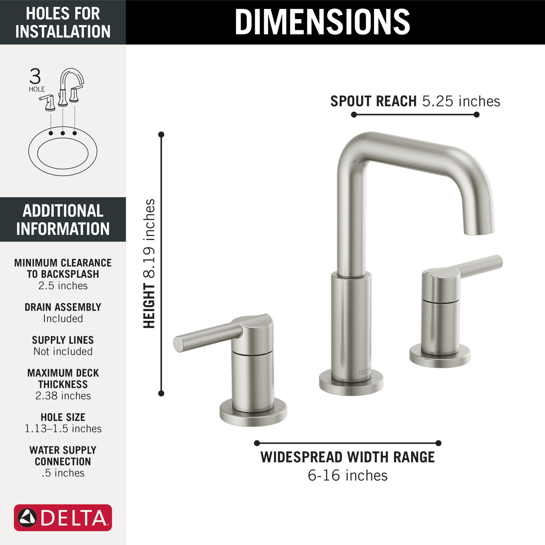 Widespread Lavatory Faucet with Tub Shower Trim Bundle - 14 Series, image 2