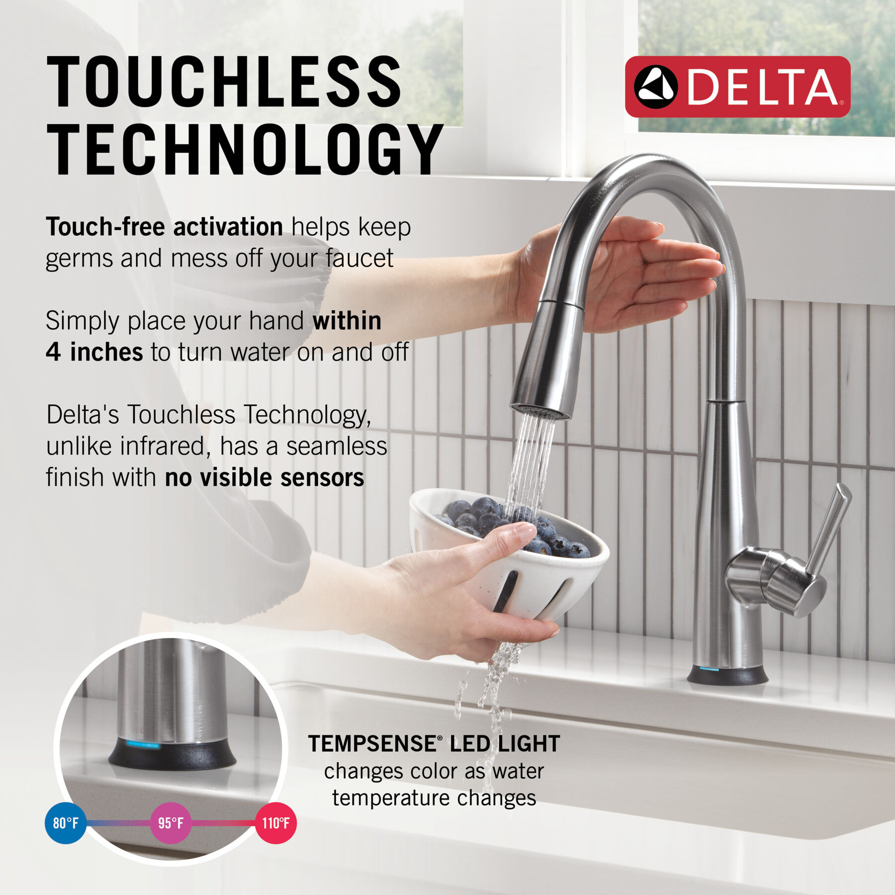 Touch<sub>2</sub>O® Technology Kitchen Faucet with Touchless Technology, image 11