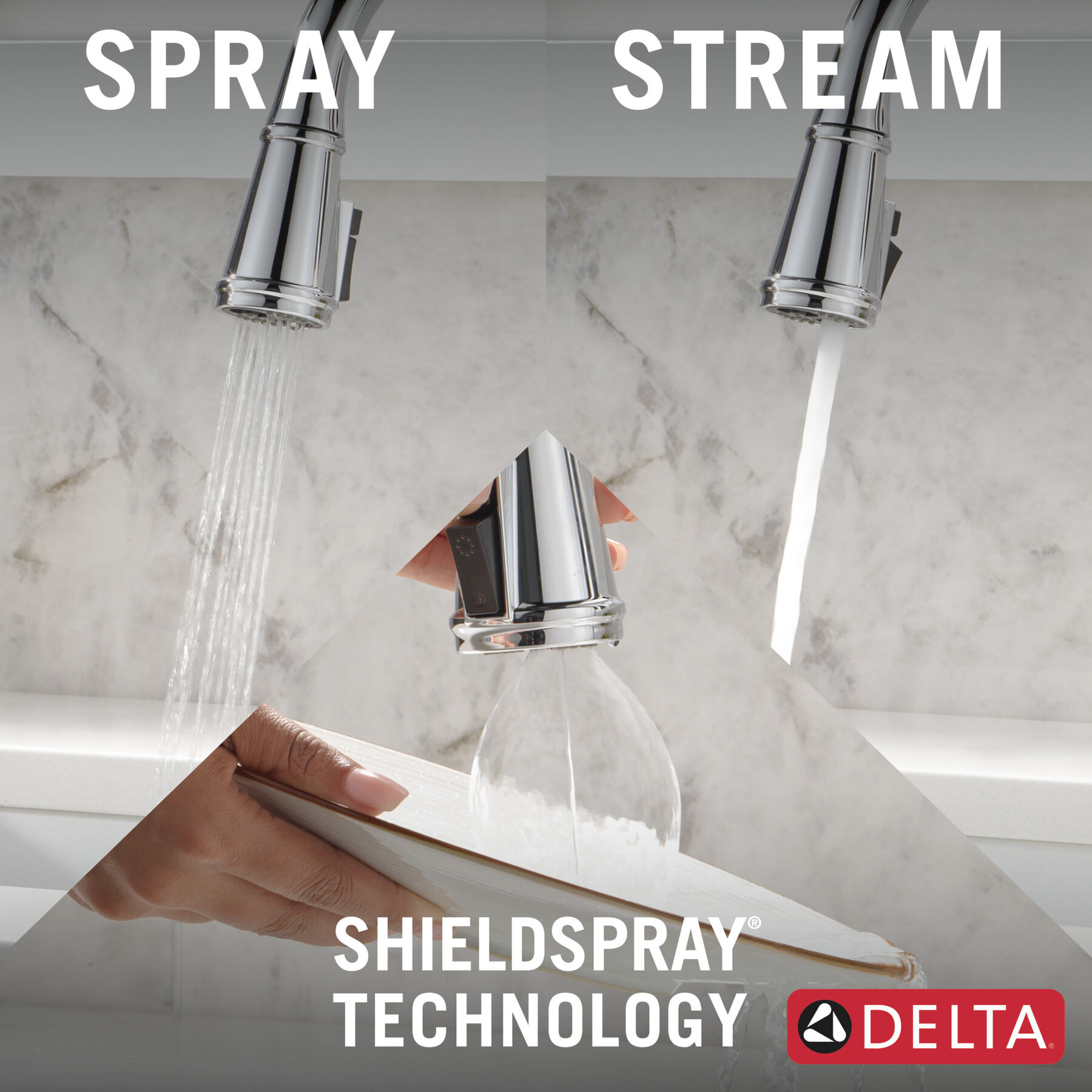 Single Handle Pull-Down Kitchen Faucet with Touch<sub>2</sub>O® Technology and ShieldSpray® Technologies, image 8