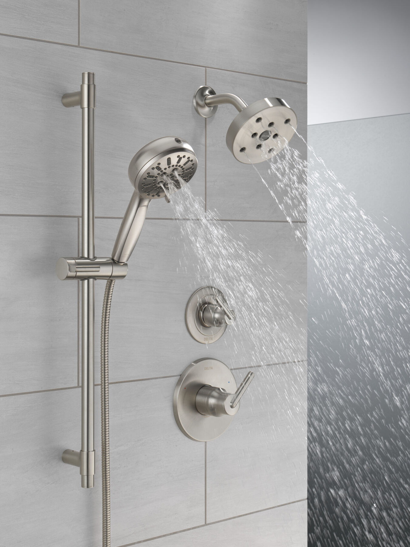 7-Setting Slide Bar Hand Shower with Cleaning Spray, image 8
