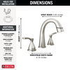 Llave para baño extensible independiente de dos manijas