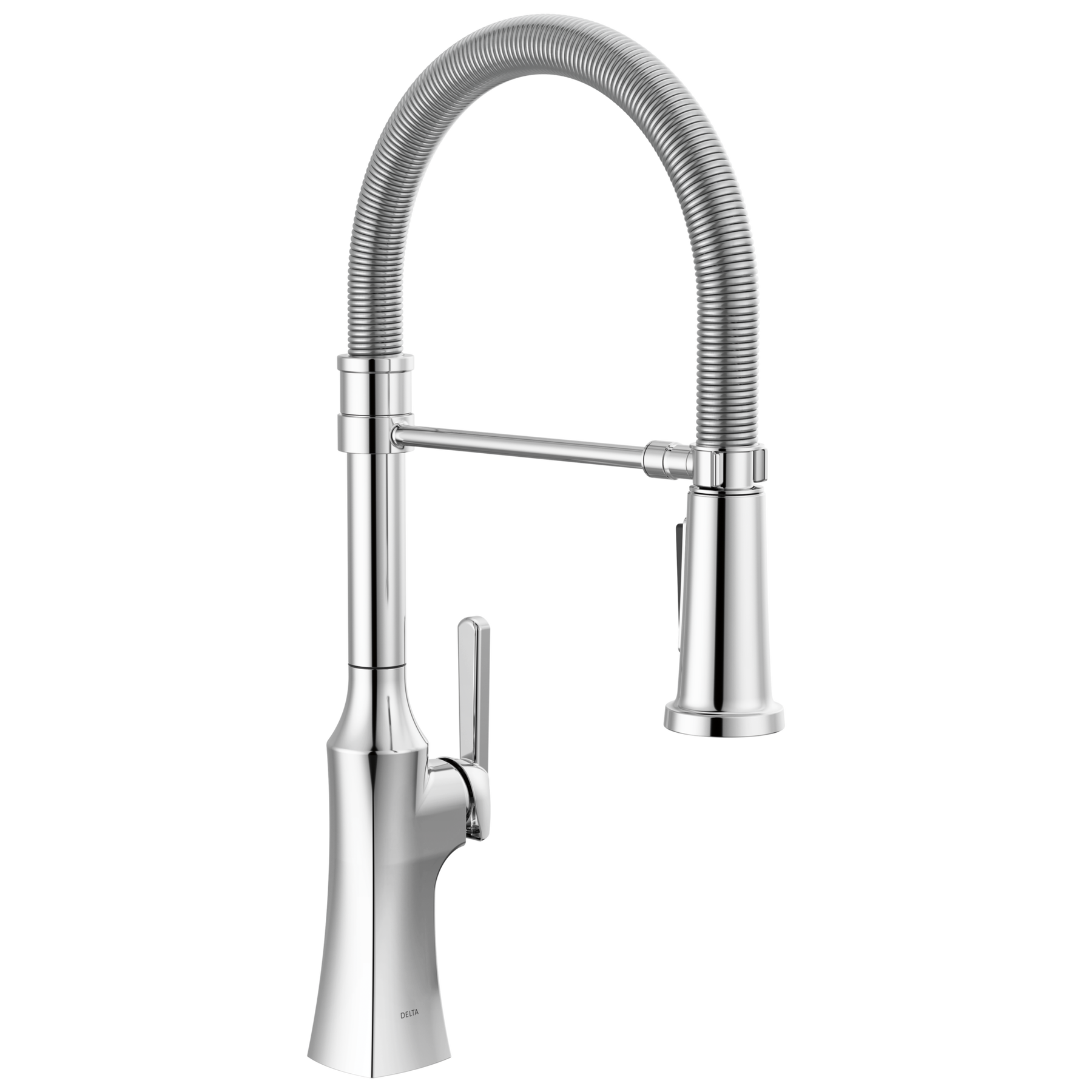 Llave monomando deslizable para cocina con salida con resorte