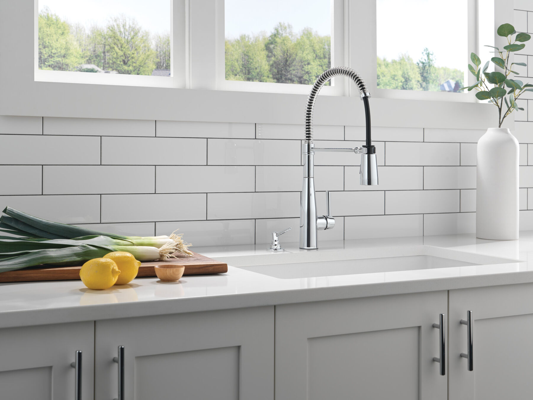 Spring Kitchen Single Handle with Soap Dispenser Bundle, image 8