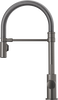 Llave para cocina extensible de una manija con tubo de salida con muelle