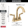 Llave para baño de combinación de dos manijas