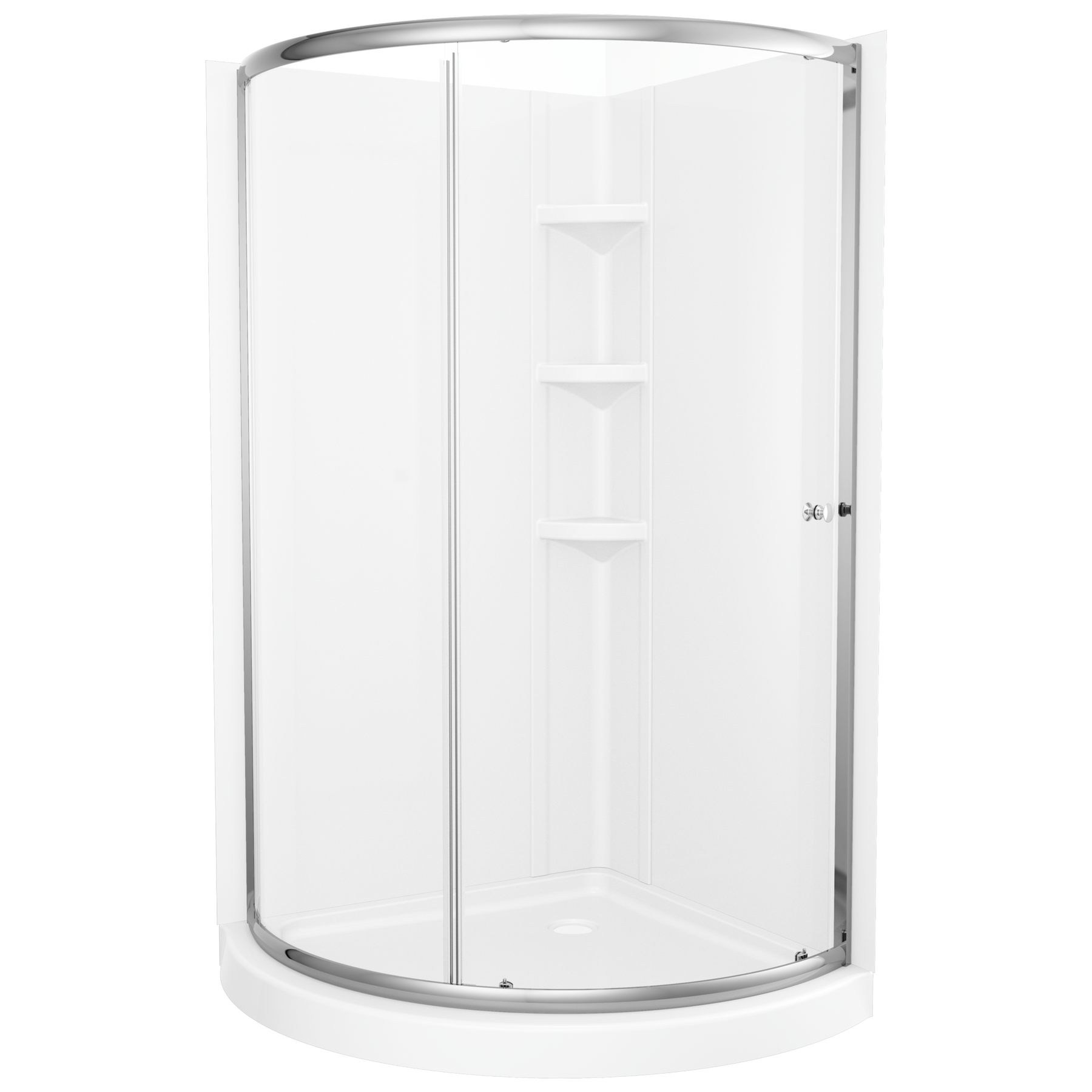 Shower Base with Wall and Enclosure Bundle