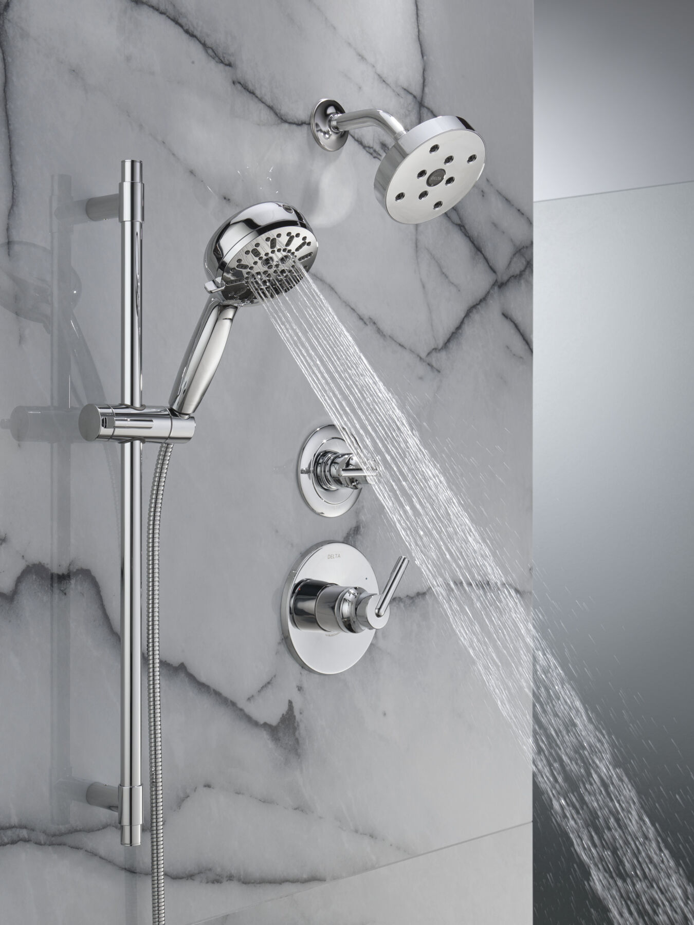 7-Setting Slide Bar Hand Shower with Cleaning Spray, image 12