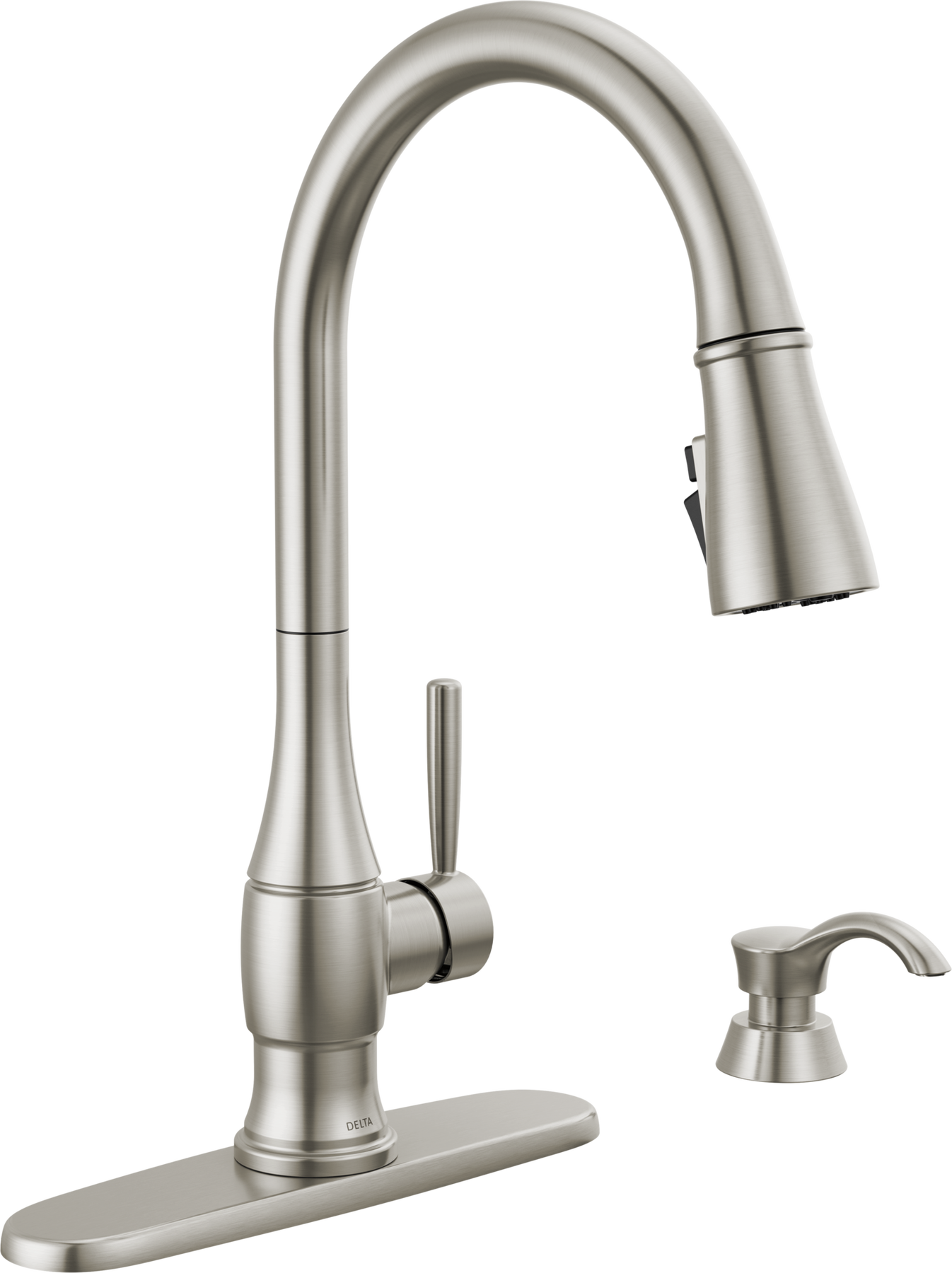 Llave para cocina monomando extensible con dispensador de jabón y tecnología ShieldSpray, imagen 1