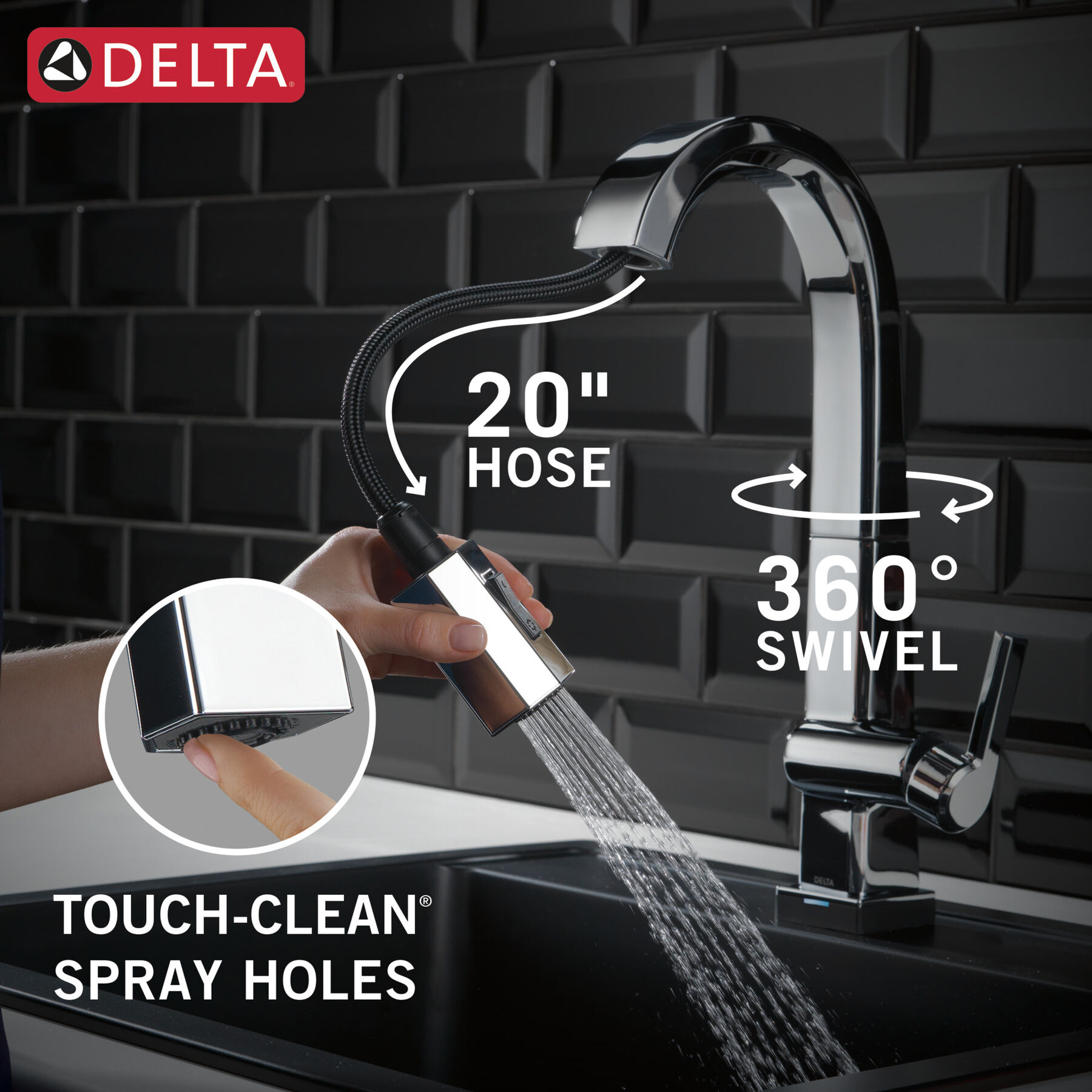Single Handle Pull-Down Bar/Prep Faucet With Touch<sub>2</sub>O® Technology, image 5
