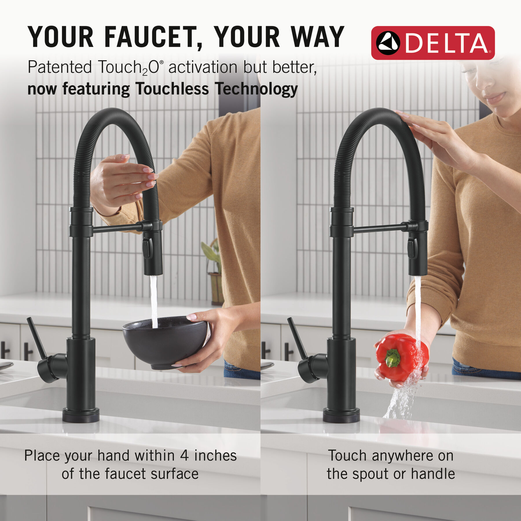 Touch<sub>2</sub>O® Technology Kitchen Faucet with Touchless Technology, image 10