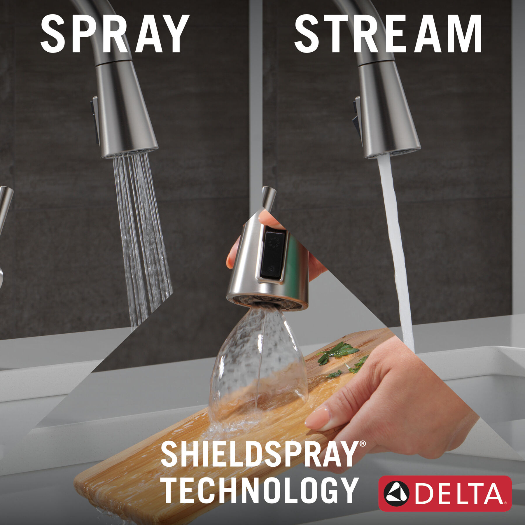 Llave para cocina monomando extensible con dispensador de jabón y tecnología ShieldSpray®, imagen 7