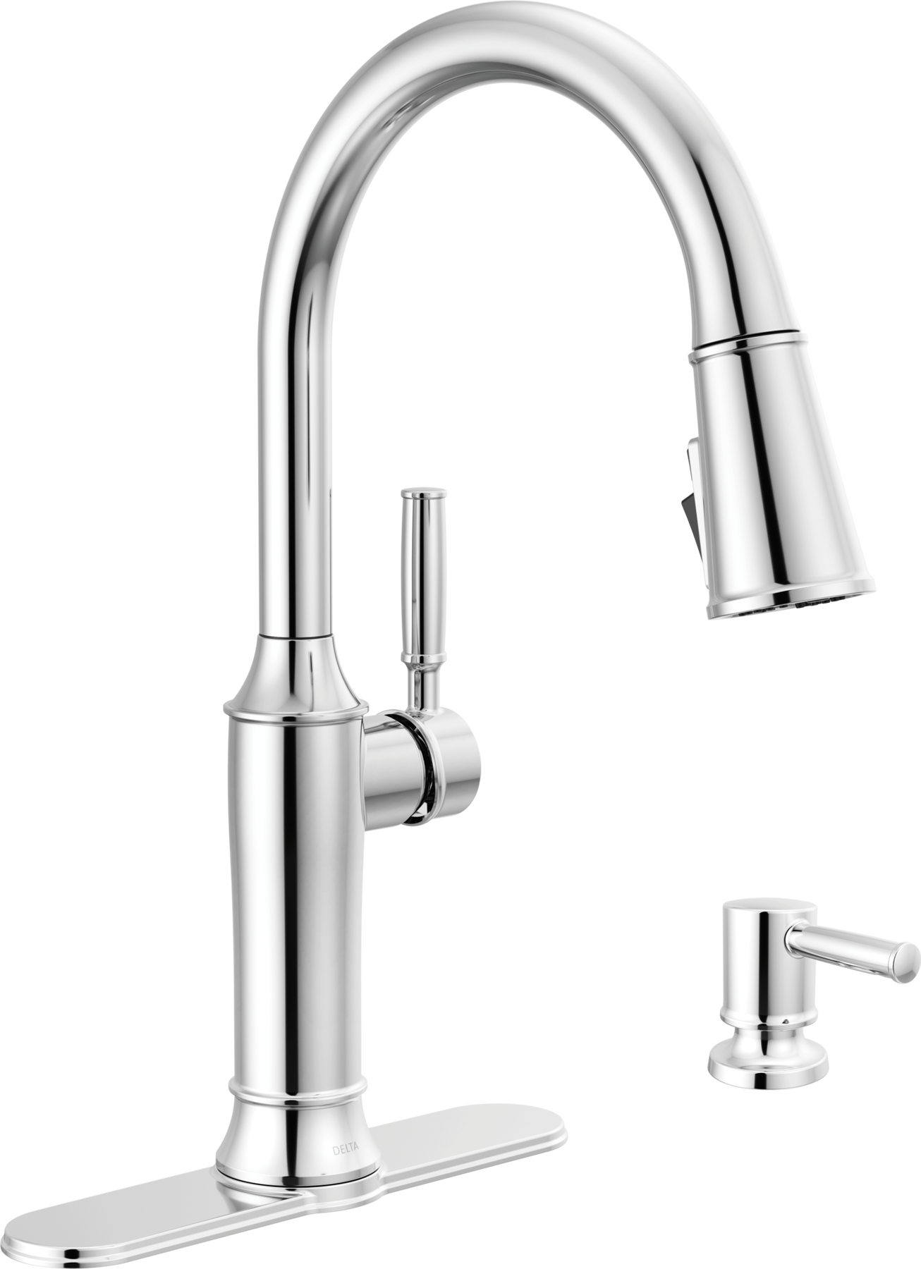 Pull-Down Kitchen Single Handle with Soap Dispenser Bundle, image 1