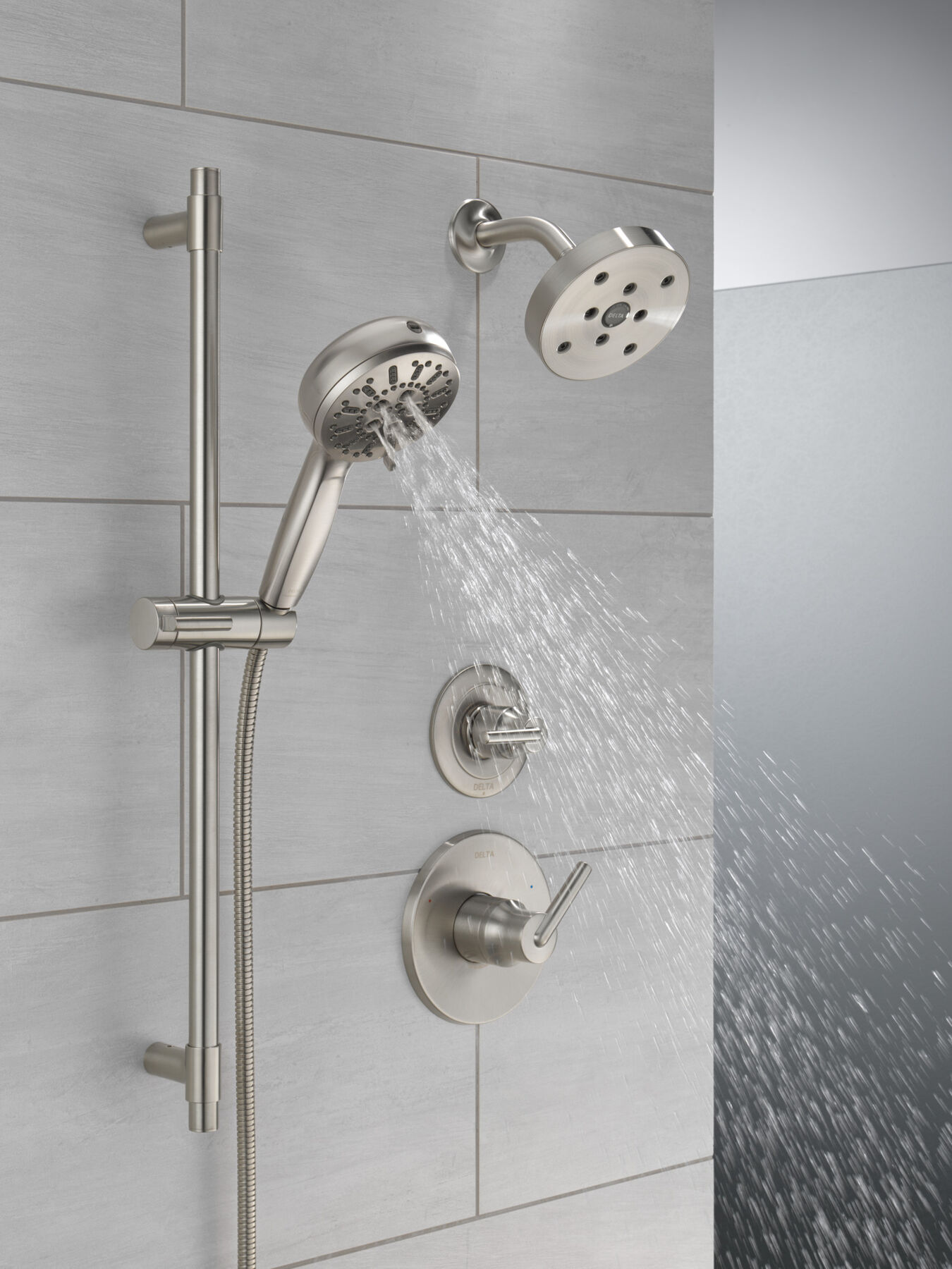 7-Setting Slide Bar Hand Shower with Cleaning Spray, image 9